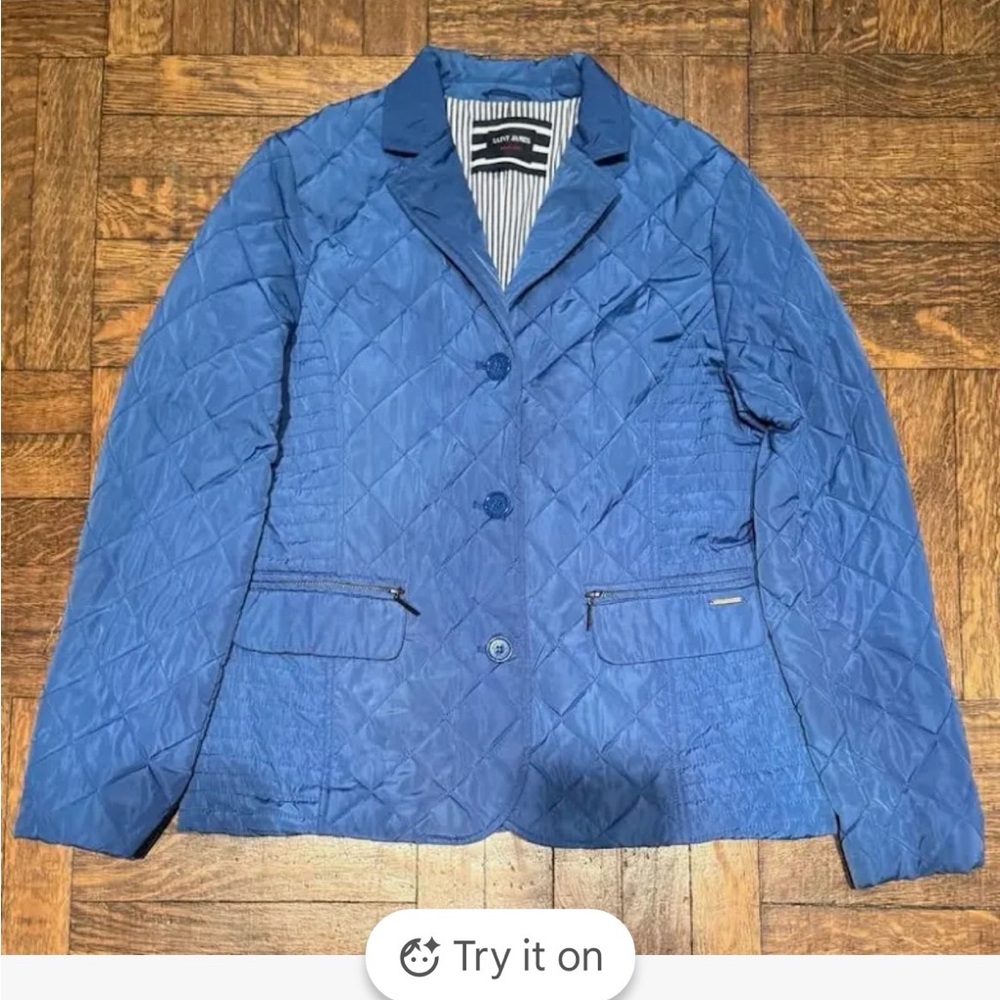Saint James Light Weight Puffer Jacket Cornflower Blue size 10